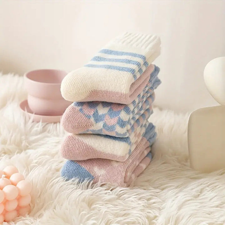 Premium Prism Thickened Terry Cotton Women Socks