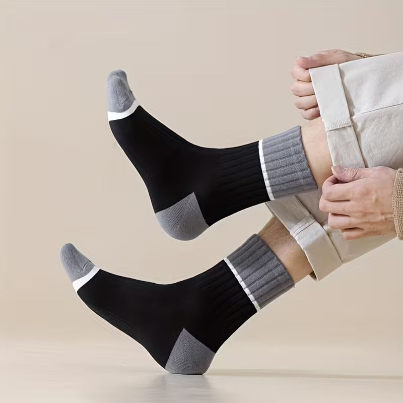Casual Striped Cotton Socks Edition - BLACK