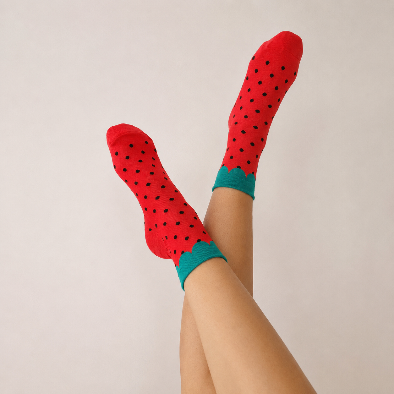 pinepop edition full length socks - RED