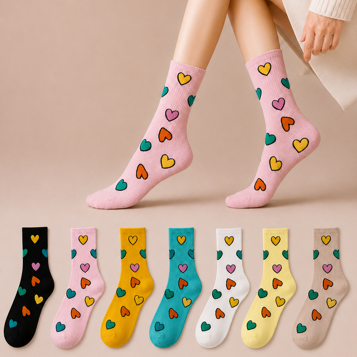 Colorful Heart Edition Women Socks