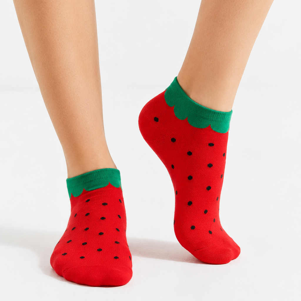 pinepop edition ankle length socks - RED