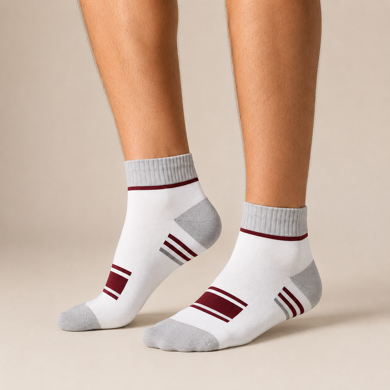 Classic unisex edition socks - WHITE BROWN