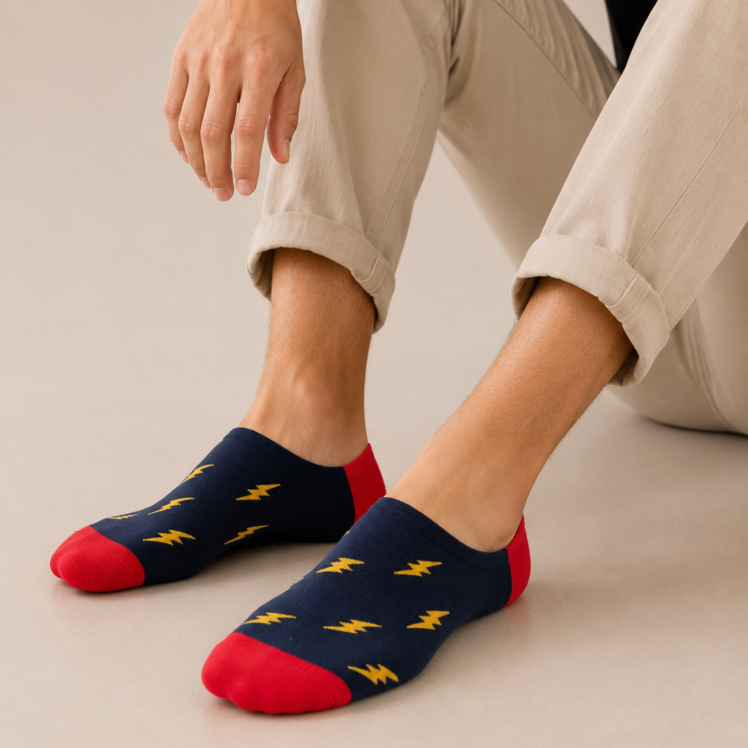 Lightning Bolt Invisible Socks