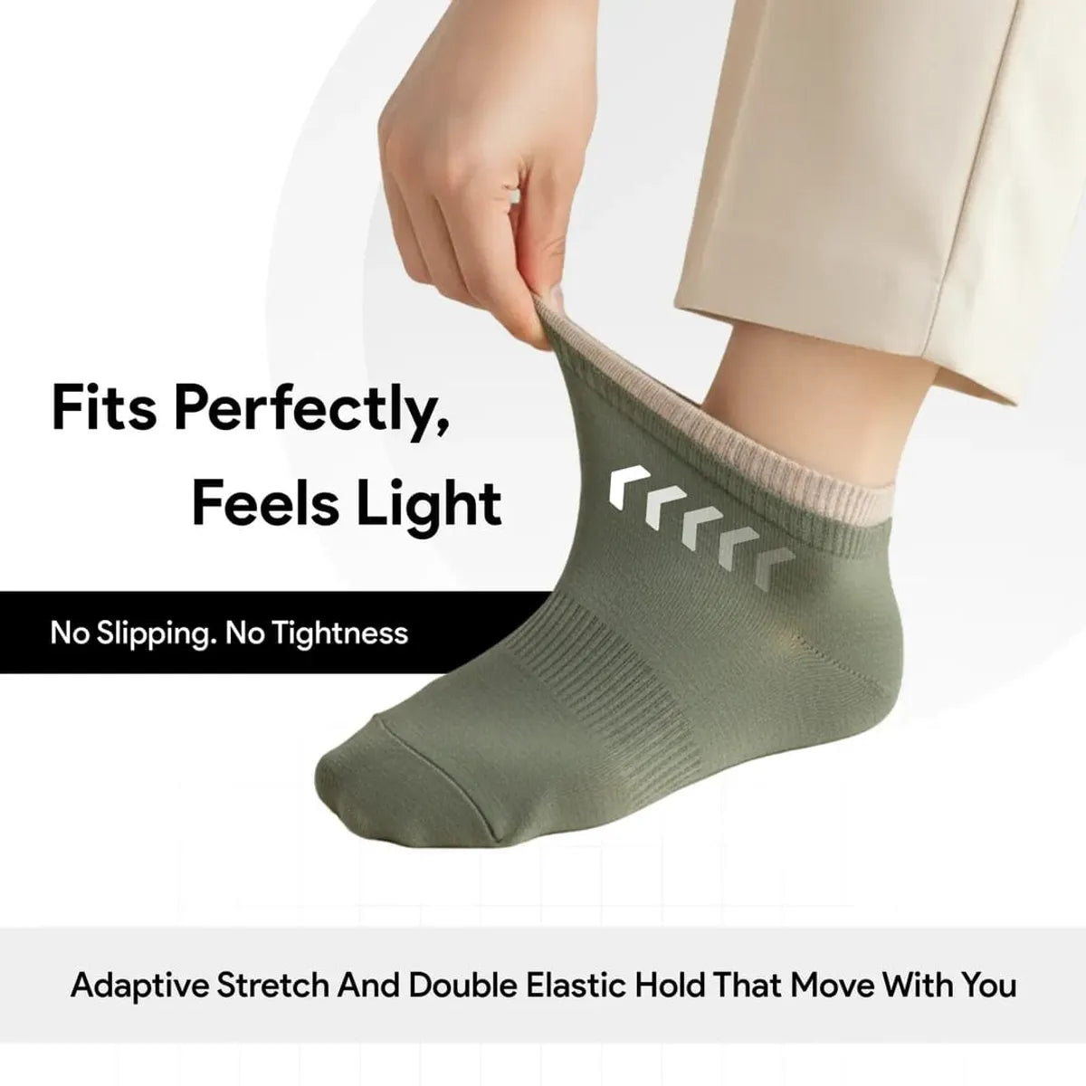 Double elastic Ankle Length Socks