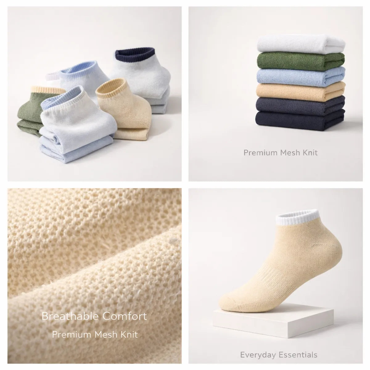 Double elastic Ankle Length Socks